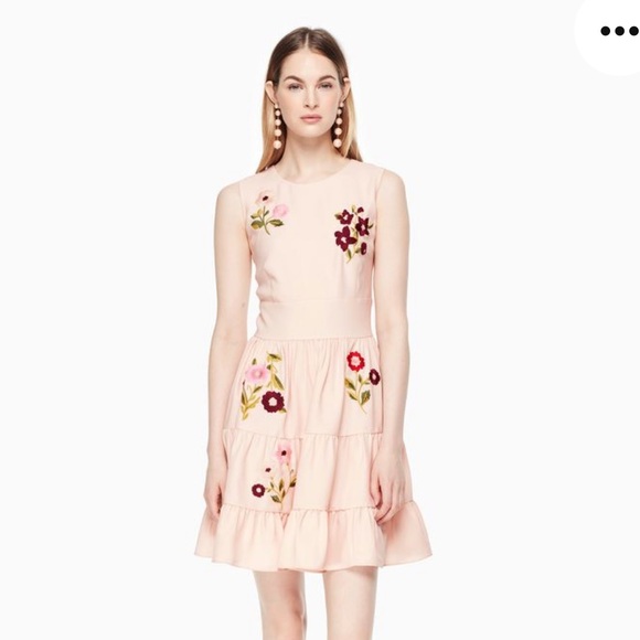 Kate spade ♠️ floral embroidered dress size 4 - Picture 2 of 16